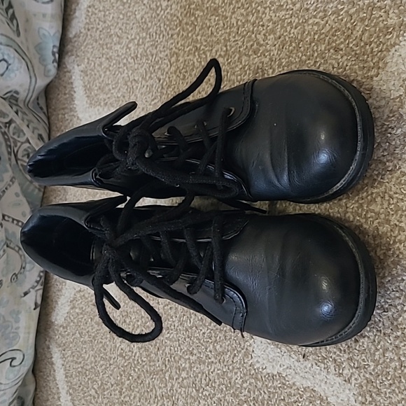 Cliffs by White Mountain 'Tango' Black Vegan Leather Combat Boot - Size 6 1/2 - Picture 2 of 9
